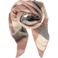 Kumixi Sjaal 'Karo' donkergrijs / rosé / offwhite