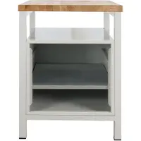 ADB Werkbank met 1 legbord, B 600 x D 600 x H 840 mm, grijs/gentiaanblauw