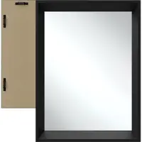 TecTake - Wandspiegel Elina - Badkamerspiegel - Rechthoekige spiegel met stevige kunststoflijst - 40x60 cm - Spiegel voor de badkamer, woonkamer of slaapkamer
