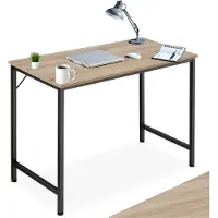TecTake - Bureau Jenkins 100 cm - industrieel - lichtbruin - 404460