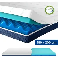 CozySense DualFeel Topper Matras 180x200 - Topmatras - Topdekmatras - Met Koele & Warme Kant - CertiPUR - Medium Hardheid - 7.5 cm - Wasbare Hoes