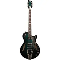 Duesenberg Starplayer TV DLX Catalina Green Burst semi-akoestische gitaar met koffer
