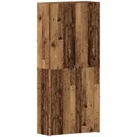 vidaXL Schoenenkast 80 x 35.5 x 180 cm Bewerkt hout Bruin