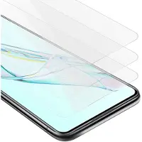 Cadorabo 3x Screenprotector geschikt voor ZTE Axon 30 - Beschermende Pantser Film in KRISTALHELDER - Getemperd (Tempered) Display beschermend glas in 9H hardheid met 3D Touch