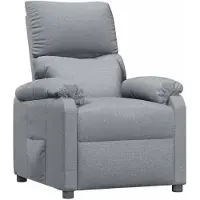 vidaXL Fauteuil verstelbaar stof lichtgrijs