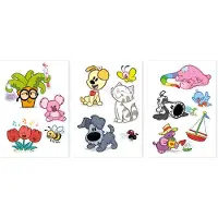Woezel en pip Muurstickers - Dieren - 29,7x21cm - Multi