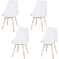 CALICOSY - Design stoelen met Emy kussens - set van 4