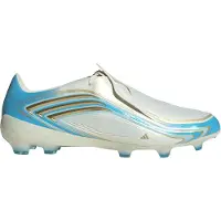 Adidas F50 Messi Pro Gras Voetbalschoenen (FG) Wit Lichtblauw Goud