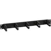 PROCABLE Rangeerpaneel | 19 inch | 1U (5-voudige haken, Kunststof)