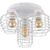 Globo Plafondlamp Nesa, dimbaar, wit / opaal, Woon-/ Eetkamer, metaal, plafondlamp