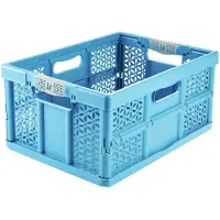 Keeeper Professionele inklapbare opbergbox 'eco lea', 32 liter, hemelsblauw