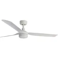 Faro Plafondventilator Punt M DC LED lamp wit, wit / opaal, Woon-/ Eetkamer, metaal, Modern