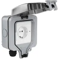 Q-Link Stopcontact voor buiten | | 1-voudig (Wifi, Randaarde, Grijs)