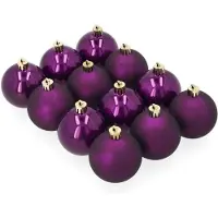 Décoris Kerstballen set | | Ø 6 cm | 12 stuks (Paars)