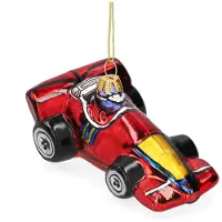 Mica Decorations Raceauto kerst ornament | (Glas)