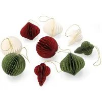 PerfectLED Kerstballen set | | 8 cm | 9 stuks (Papier, 3-kleurig)