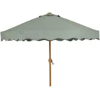Décoris Parasol | | Ø 220 x 222 cm (Groen, Polyester, 100% FSC-hout)
