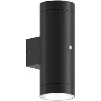 Calex Wandlamp buiten met schemersensor GU10 | Alba | Up & Down | Rond | IP44 | Zwart