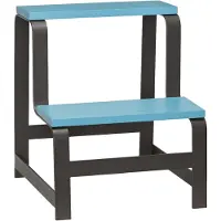 Hubsch Step kruk blauw/bruin