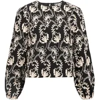 Object Blouse 'OBJMya' zwart / wit