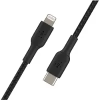 Belkin Usb-c Naar Lightning Oplaadkabel Gevlochten 2 M Met Snelladen Voor Iphone - Zwart
