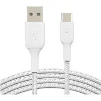Belkin Braided USB-C-naar-USB-A 2 Meter Wit