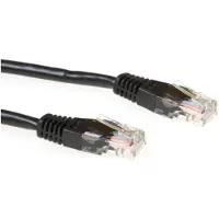 ACT Zwarte 10 meter U/UTP CAT6 patchkabel met RJ45 connectoren IB8910