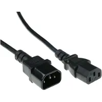 ACT AK5120 230V Stroomkabel C13/C14 Zwart - 1,2 meter