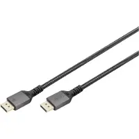 Digitus DB-340201-020-S DisplayPort-kabel DisplayPort Aansluitkabel DisplayPort-stekker 2 m Zwart Afgeschermd (drievoudig), Flexibel, Halogeenvrij, Rond