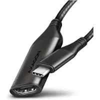 Axagon RVC-HI2M, 0,25 meter, USB-C, HDMI, mannelijk, vrouwelijk, rechte kabel