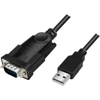 Logilink Adapter Serieel [1x USB-A 2.0 stekker - 1x D-sub stekker 9-polig] 1.5 m Zwart