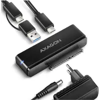 Axagon ADSA-FPX FastPortX SATA zu USB-C 3.1 Adapter - schwarz ADSA-FPX USB-hub 1 + 1 poorten USB-A, USB-C, SATA USB 3.1 Gen1 5 GBit/s Met ingebouwde