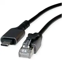 Value USB-C naar Gigabit Ethernet converterkabel, zwart, 3 meter