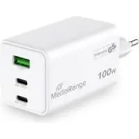 MediaRange MRMA123 Ladegerät 100W 3-Port 2x USB-C u. 1x USB-A, weiß