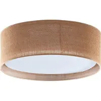 TK Lighting Plafondlamp , Juta, dimbare, Beige, Woonkamer, Stof
