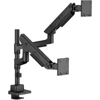 Icy Box IB-MS702-T Monitorständer für 2 Monitore bis 57 und 27 kg Monitorbeugel Aantal monteerbare displays: 1 Display(s) Zwart Staand