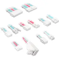 Kolink Core Pro Gevlochten Kabelverlengkabel Set 12V-2x6 Type 2 - Helderwit/Neon