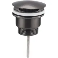 Sapho afvoerset voor wastafel, niet-afsluitbaar, 5/4 inch, grote kurk, geschikt voor wastafels met een afvoergat van 10-55 mm, materiaal: messing