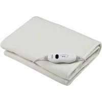 Tristar BW-4753 Elektrisch Onderdeken - Fleece, 2 Warmteniveaus, Oververhittingsbeveiliging - Wasmachinebestendig, Voor 1 Persoon, 150 x 80 cm, Inclusief Afneembare Warmteregelaar