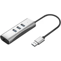 Value USB 3.2 Gen 1 naar Gigabit Ethernet Converter + 3 poorts USB hub