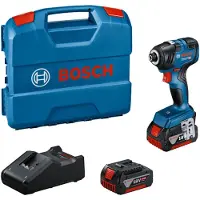 Bosch Professional GDR 18V-200 06019J2107 Accu-draaislagmoeraanzetter 18 V Li-ion Incl. 2 accus, Incl. lader, Brushless