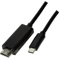 Logilink USB-C / HDMI Adapterkabel USB-C stekker, HDMI-A-stekker 3.00 m Zwart UA0330 USB-C-displaykabel
