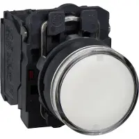 Schneider XB5, Wit, 24 V, 50 - 60 Hz, 10 A, 30 mm, 57 mm