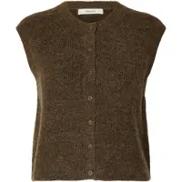 Selected Wolmix Gilet Dames Bruin XS