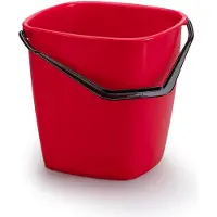 Durable dweilsemmer rechthoekig rood 9,5 liter met handgreep