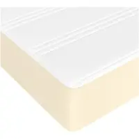 vidaXL Pocketveringmatras medium 80x200x20 cm kunstleer crèmekleurig