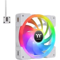 Thermaltake CL-F161-PL12SW-A PC-ventilator Wit, Transparant, RGB (b x h x d) 120 x 120 x 25 mm Incl. RGB-verlichtingsbesturing