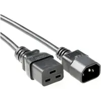 Microconnect PE0191420, 2 meter, C19-verlenger, C14-verlenger, H05VV-F, 250 V, 16 A