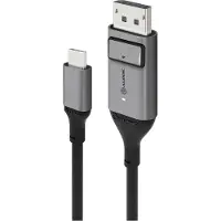 Alogic ULCDP02-SGR video kabel adapter 2 m DisplayPort USB Type-C Zwart, Grijs