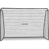 Dunlop Voetbaldoel - Voetbal Goal 300 x 205 x 120 cm - Voetbalgoal Groot - Buitenspeelgoed voor Kinderen en Volwassenen - Snelle Montage - Voetbal Training Doel - Metaal - Zwart